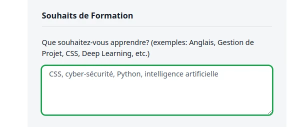 capture d'ecran d'une question biasé du questionnaire