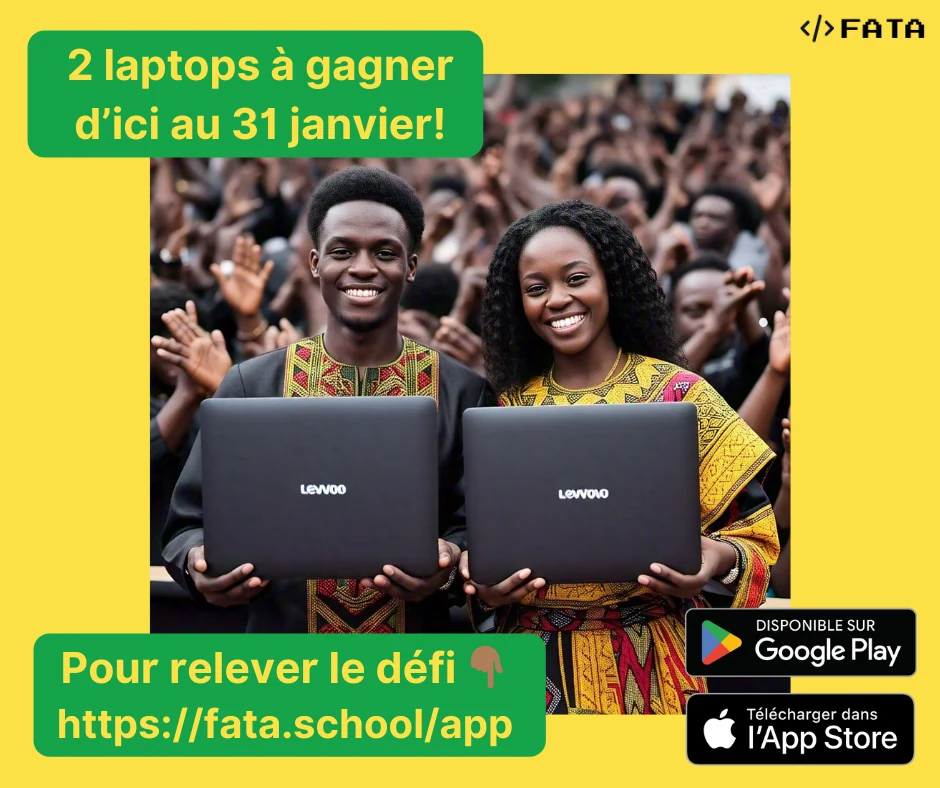 Une jeune africaine qui reçoit un ordinateur portable comme prix