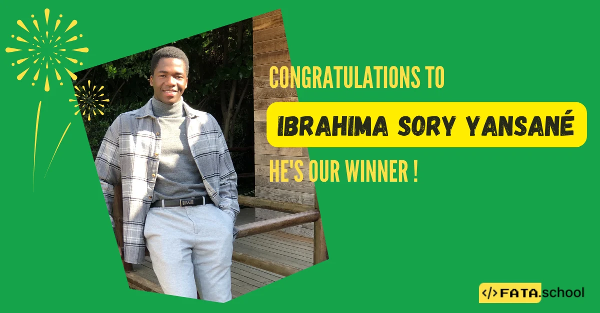 Ibrahima Sory Yansané, winner of the FATA contest